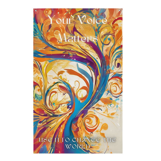 Your Voice Matters Wall Flag