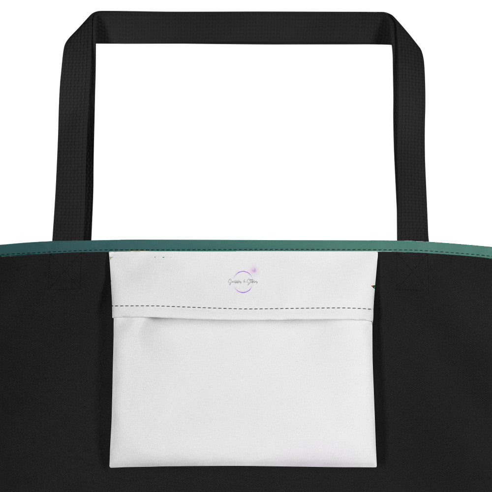 Fluttering Courage All-Over Print Large Tote Bag