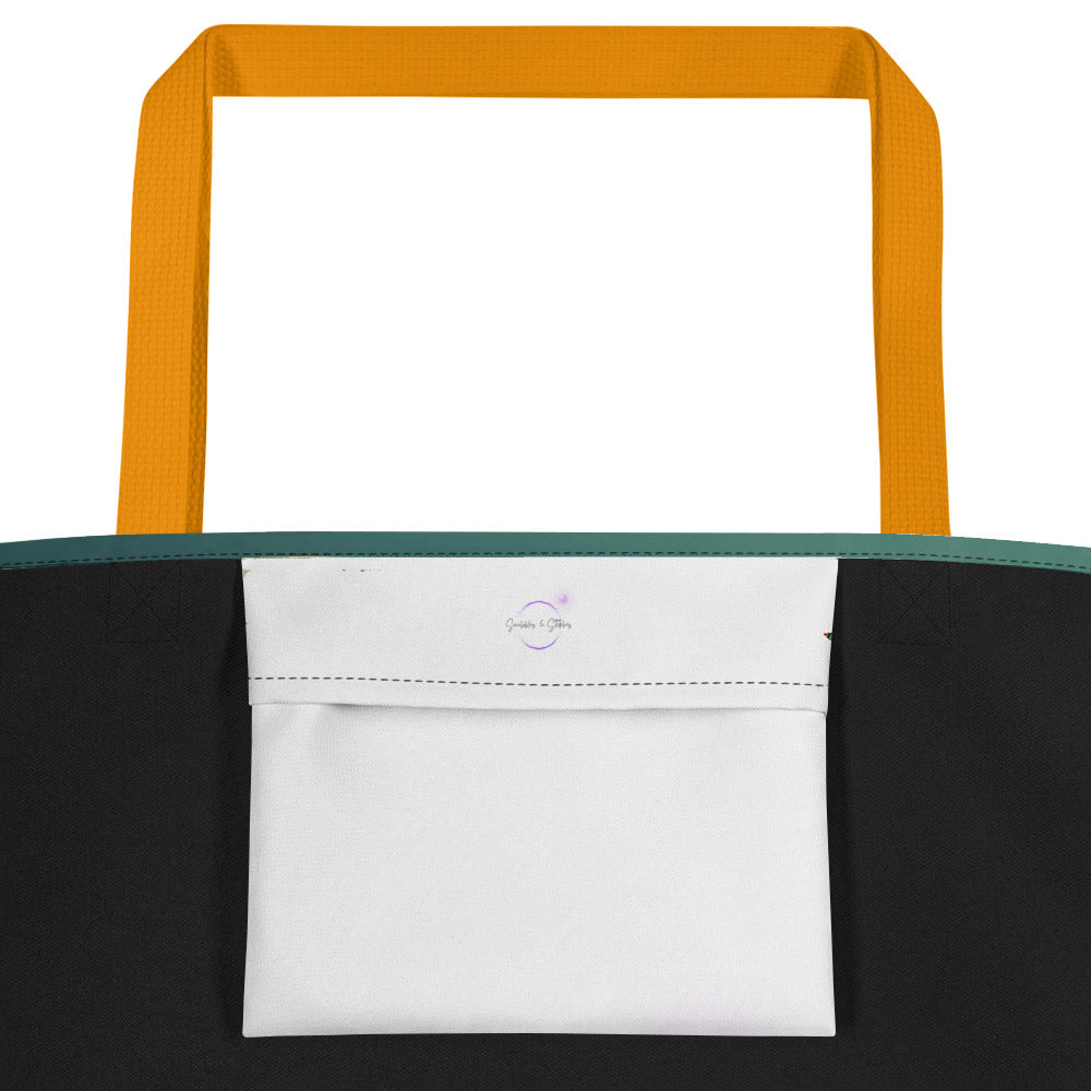 Fluttering Courage All-Over Print Large Tote Bag