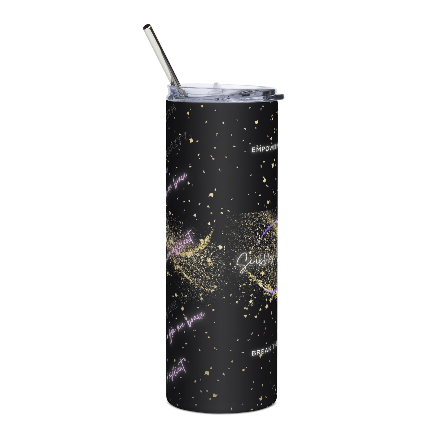 Empowerment Elixir Stainless Steel Tumbler - A Symphony of Strength and Resilience