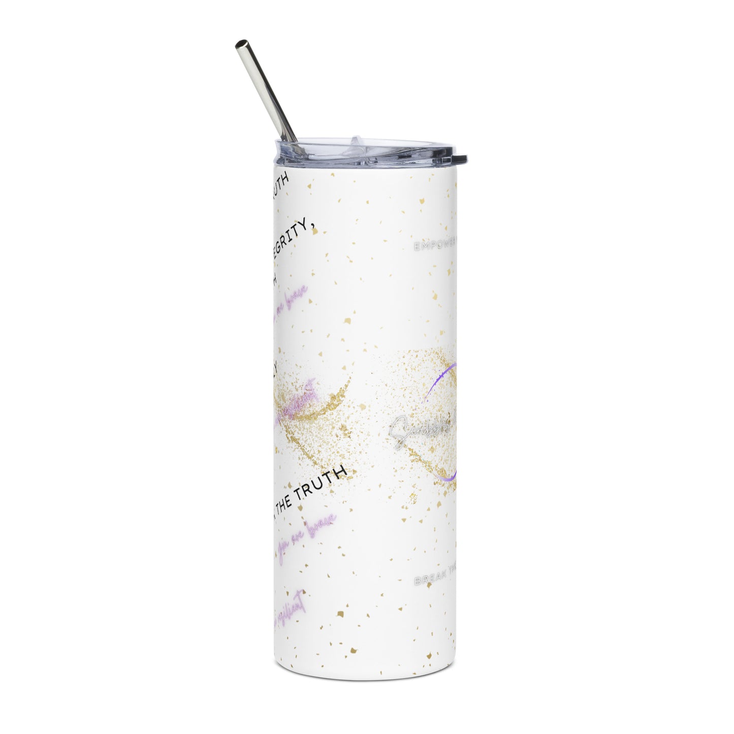 Empowerment Elixir Stainless Steel Tumbler - A Symphony of Strength and Resilience
