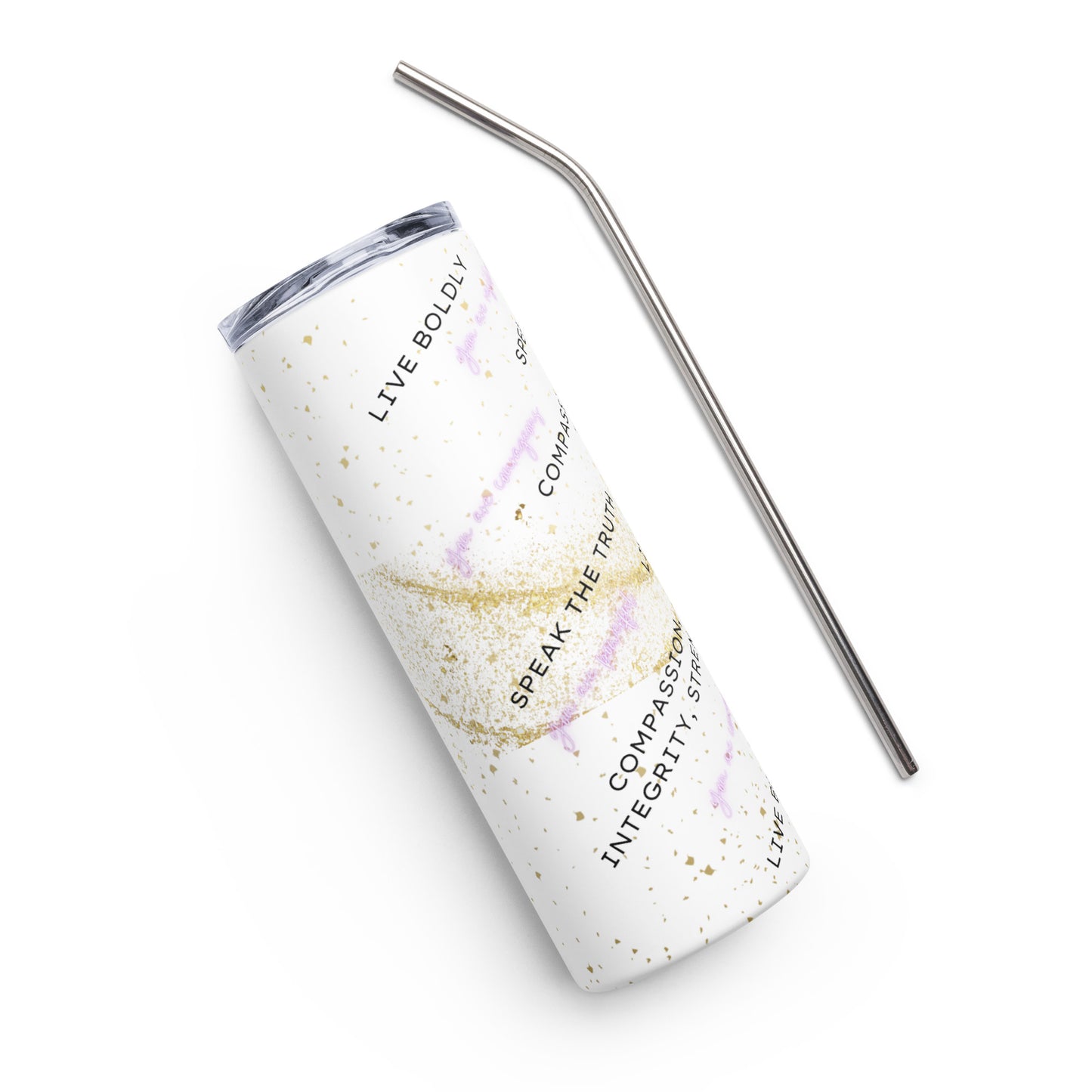 Empowerment Elixir Stainless Steel Tumbler - A Symphony of Strength and Resilience