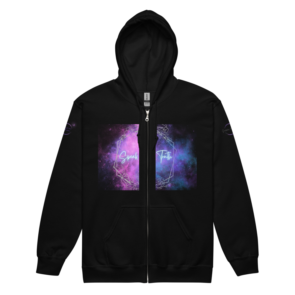 Bold Utterance Unisex Heavy Blend Zip Hoodie - Speak Truth, Be Brave