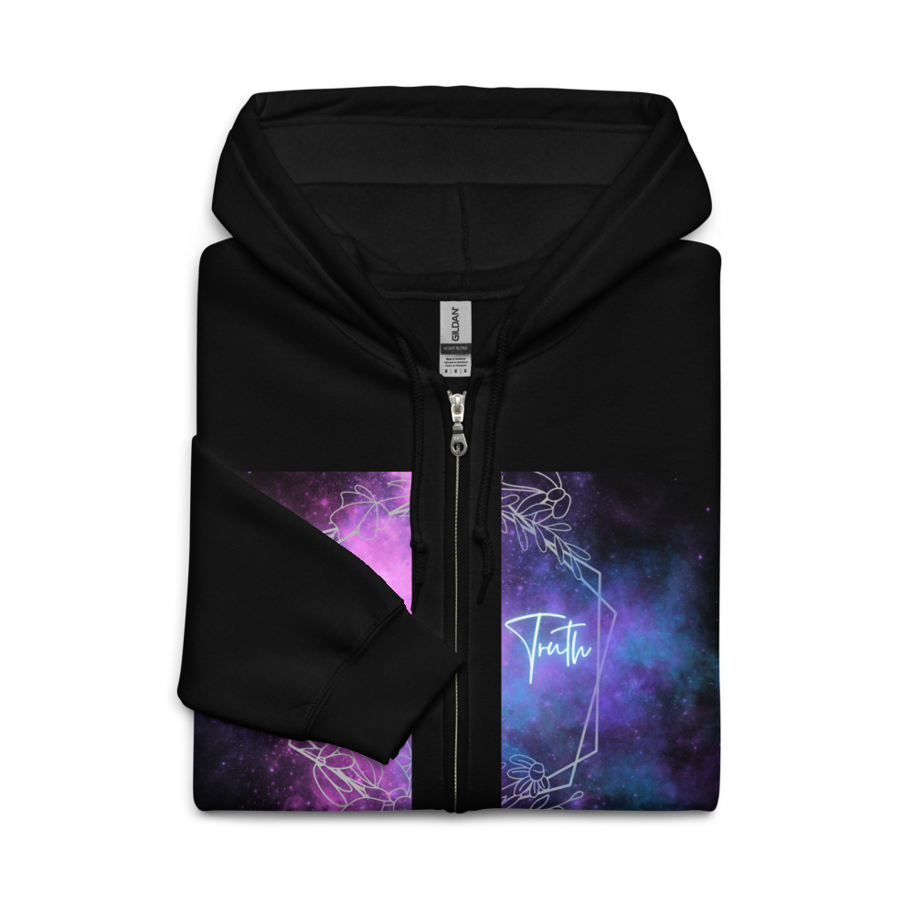 Bold Utterance Unisex Heavy Blend Zip Hoodie - Speak Truth, Be Brave