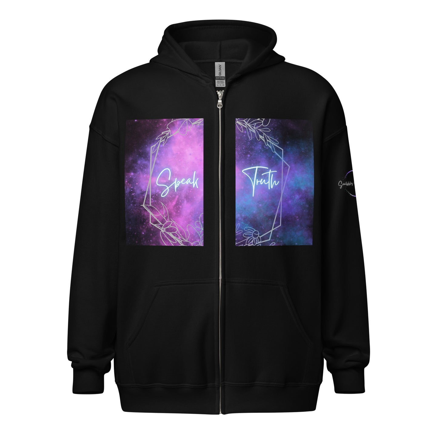Bold Utterance Unisex Heavy Blend Zip Hoodie - Speak Truth, Be Brave