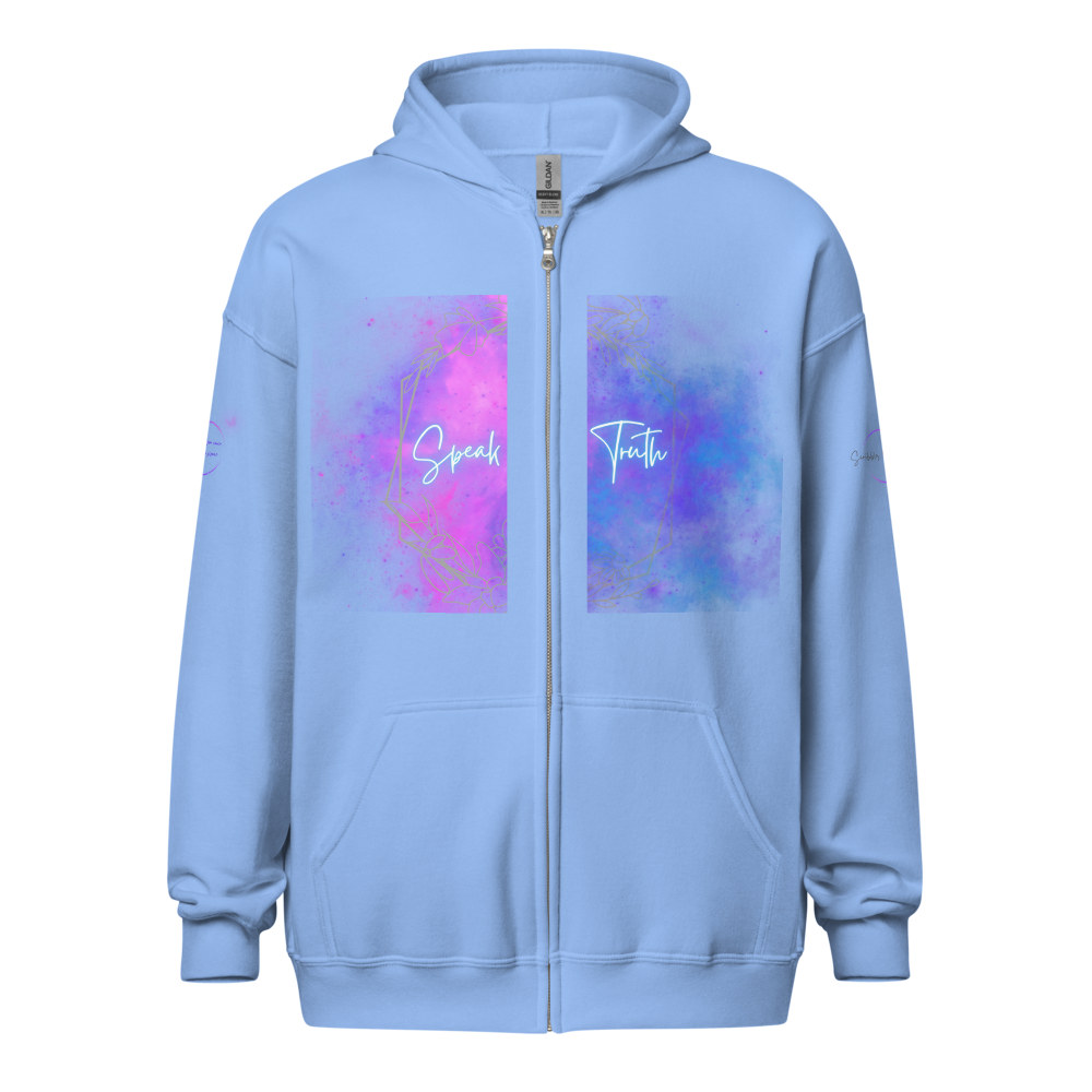 Bold Utterance Unisex Heavy Blend Zip Hoodie - Speak Truth, Be Brave