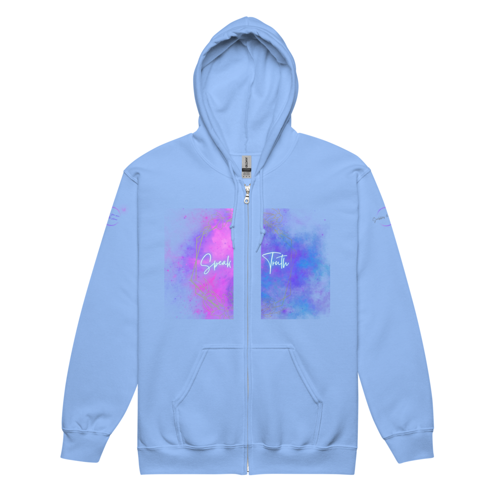 Bold Utterance Unisex Heavy Blend Zip Hoodie - Speak Truth, Be Brave