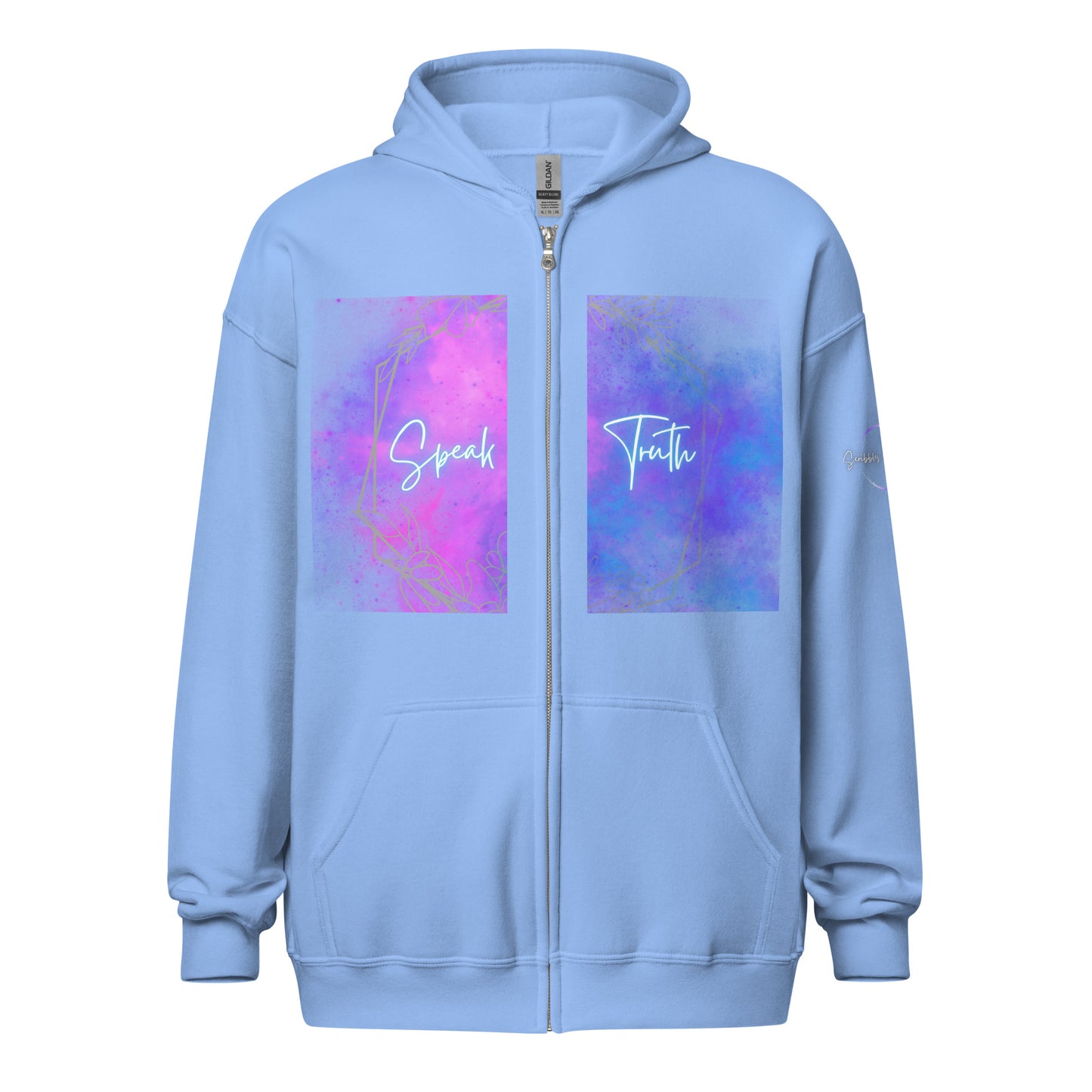 Bold Utterance Unisex Heavy Blend Zip Hoodie - Speak Truth, Be Brave