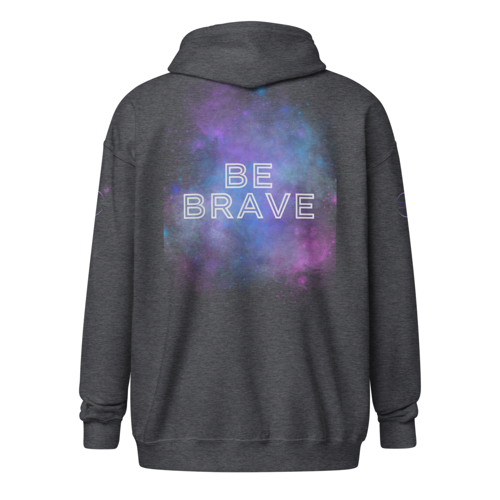 Bold Utterance Unisex Heavy Blend Zip Hoodie - Speak Truth, Be Brave