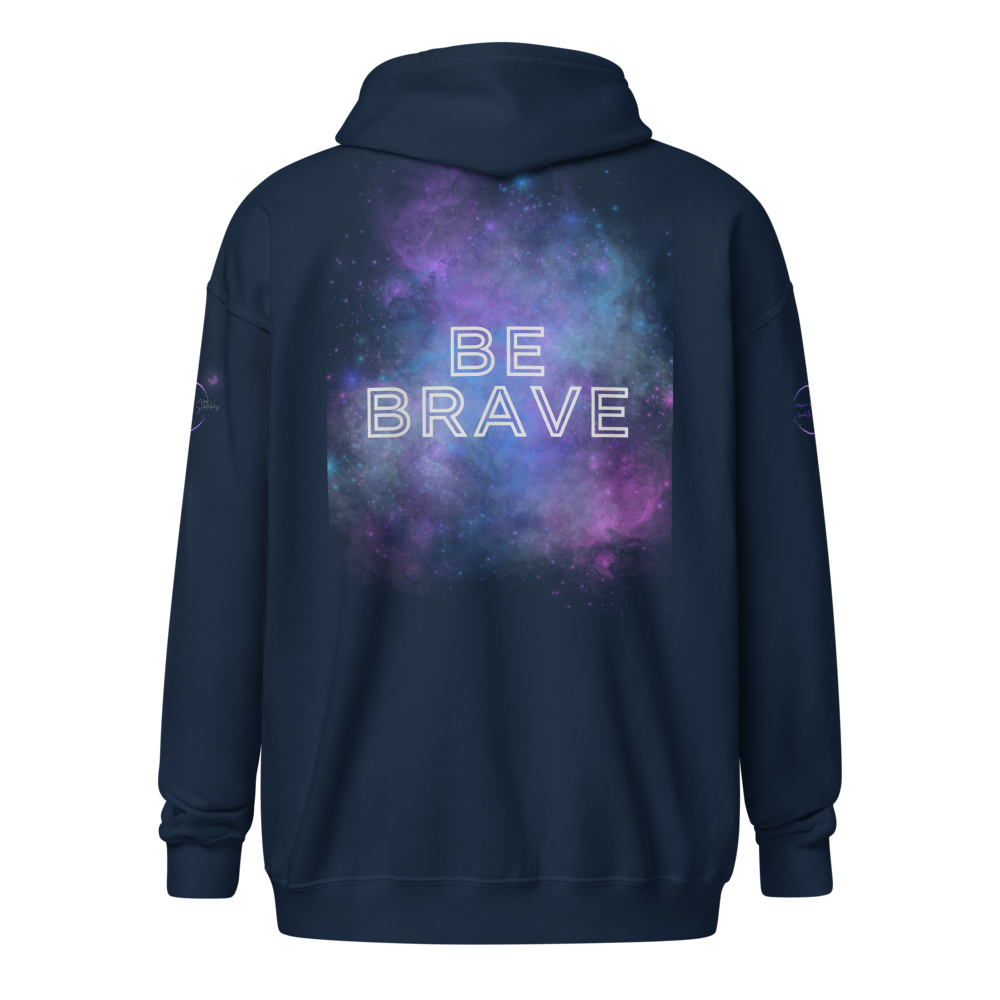 Bold Utterance Unisex Heavy Blend Zip Hoodie - Speak Truth, Be Brave
