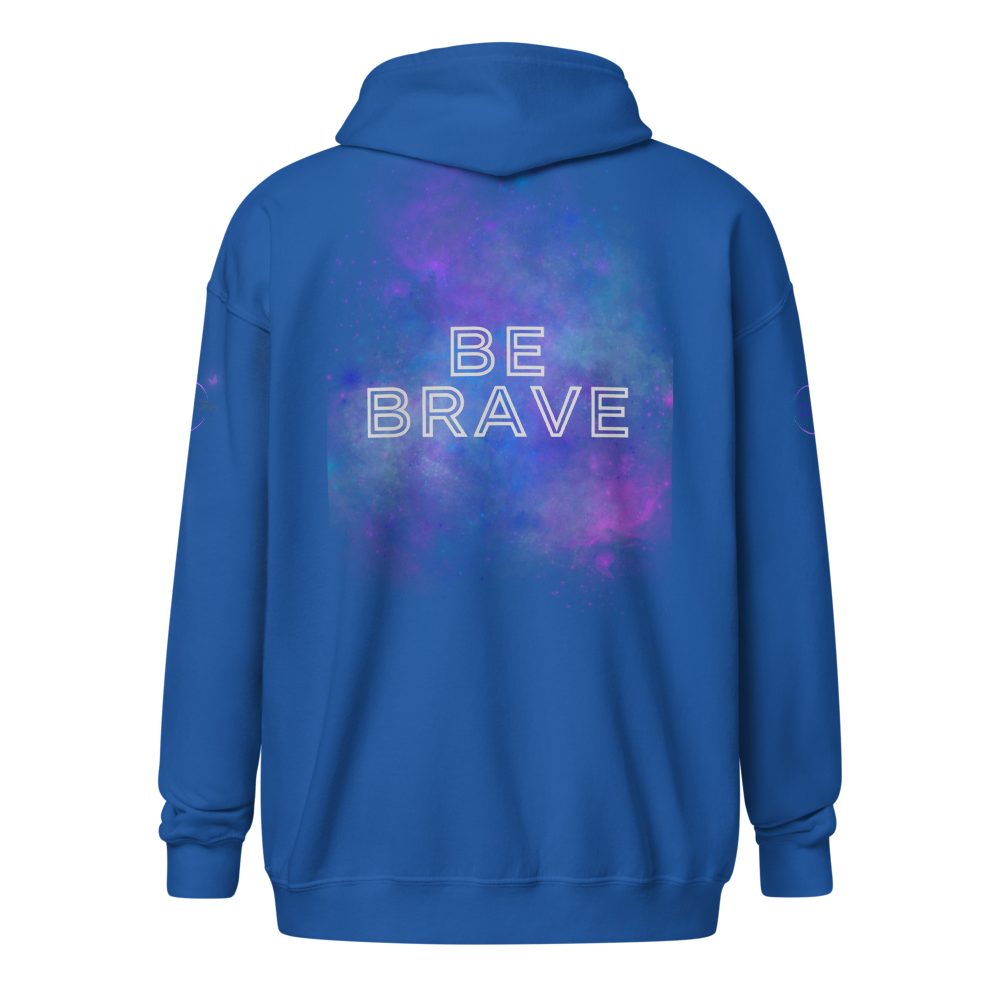 Bold Utterance Unisex Heavy Blend Zip Hoodie - Speak Truth, Be Brave