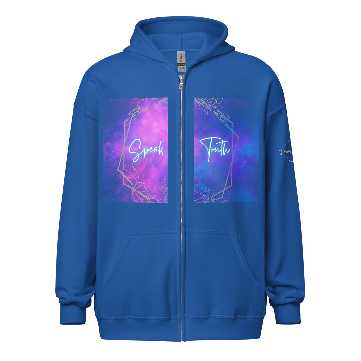 Bold Utterance Unisex Heavy Blend Zip Hoodie - Speak Truth, Be Brave
