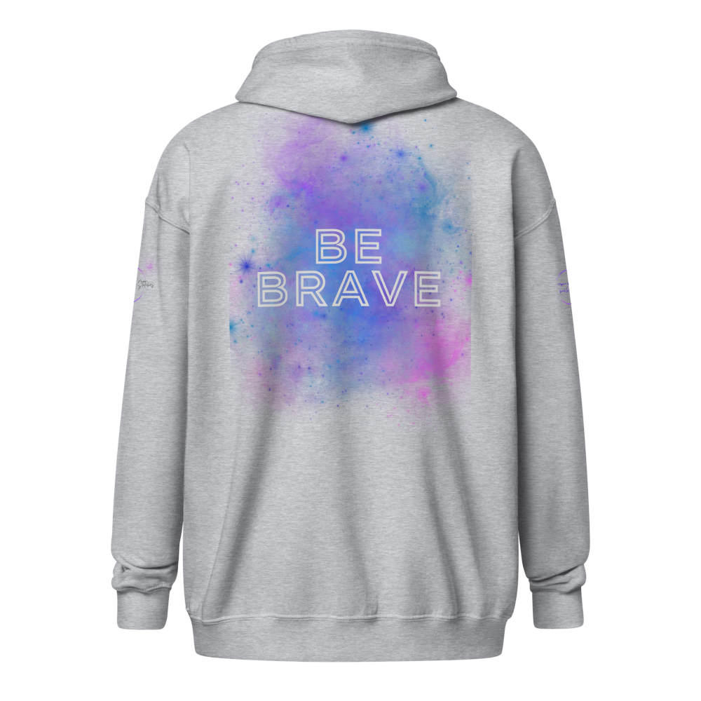 Bold Utterance Unisex Heavy Blend Zip Hoodie - Speak Truth, Be Brave