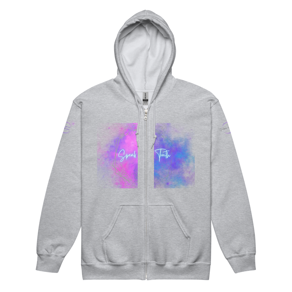 Bold Utterance Unisex Heavy Blend Zip Hoodie - Speak Truth, Be Brave