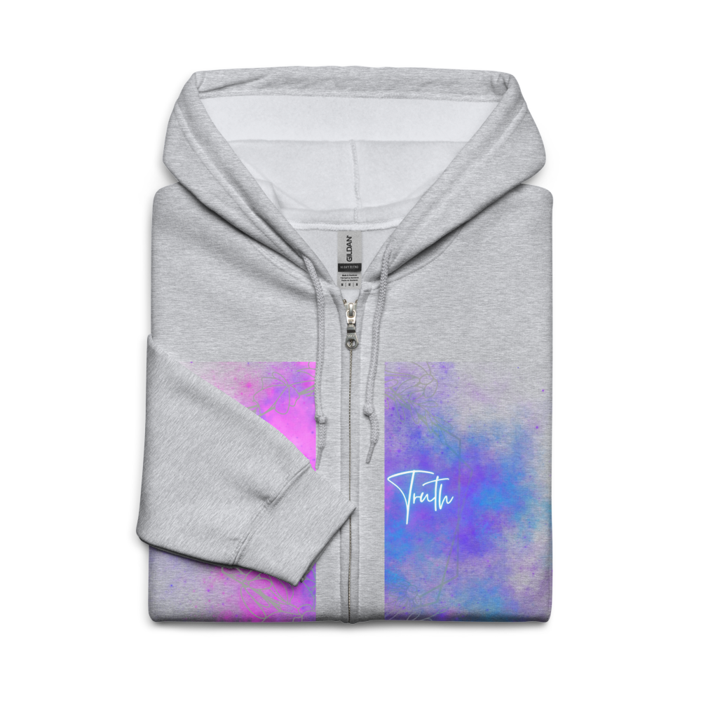 Bold Utterance Unisex Heavy Blend Zip Hoodie - Speak Truth, Be Brave