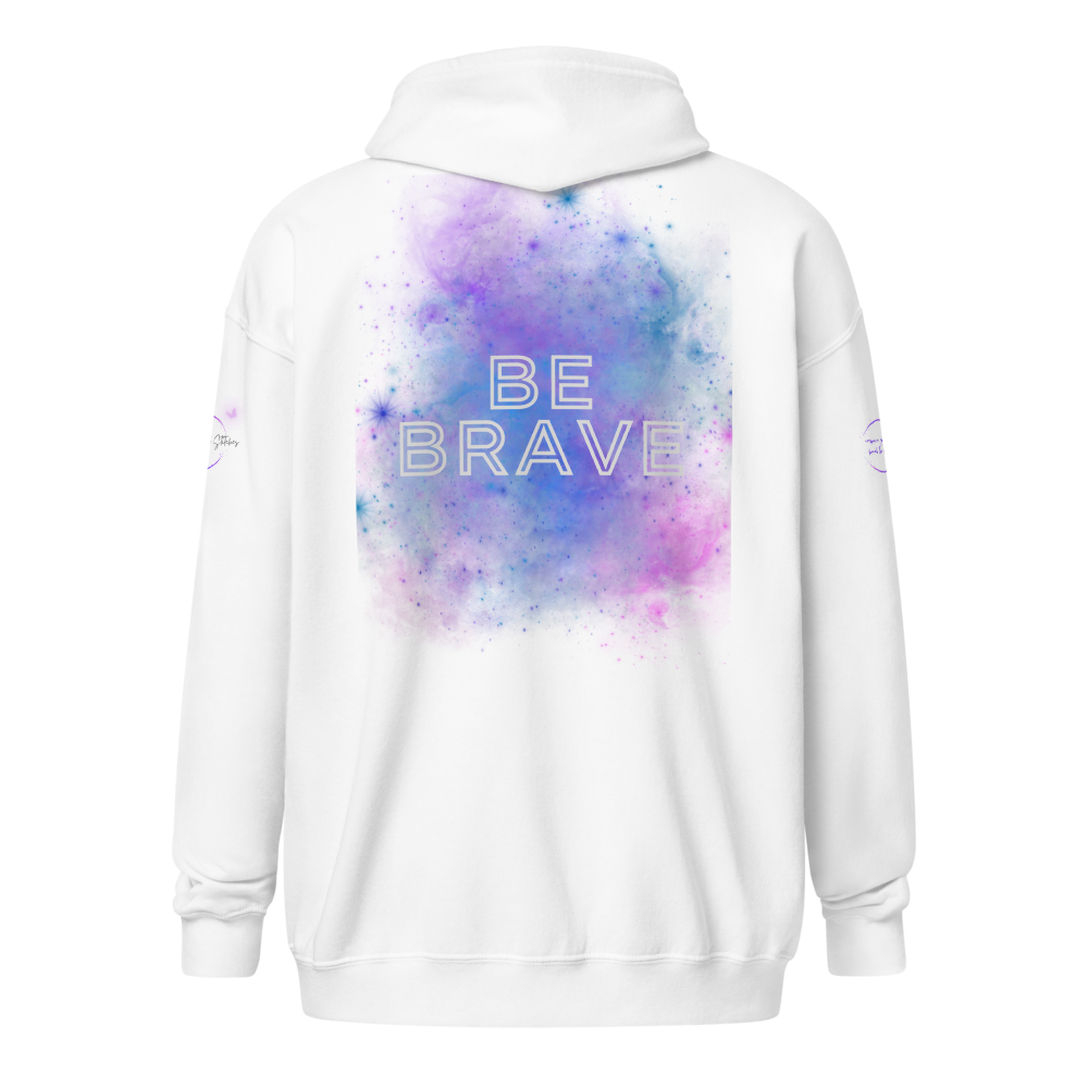 Bold Utterance Unisex Heavy Blend Zip Hoodie - Speak Truth, Be Brave