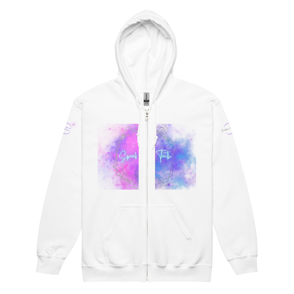 Bold Utterance Unisex Heavy Blend Zip Hoodie - Speak Truth, Be Brave