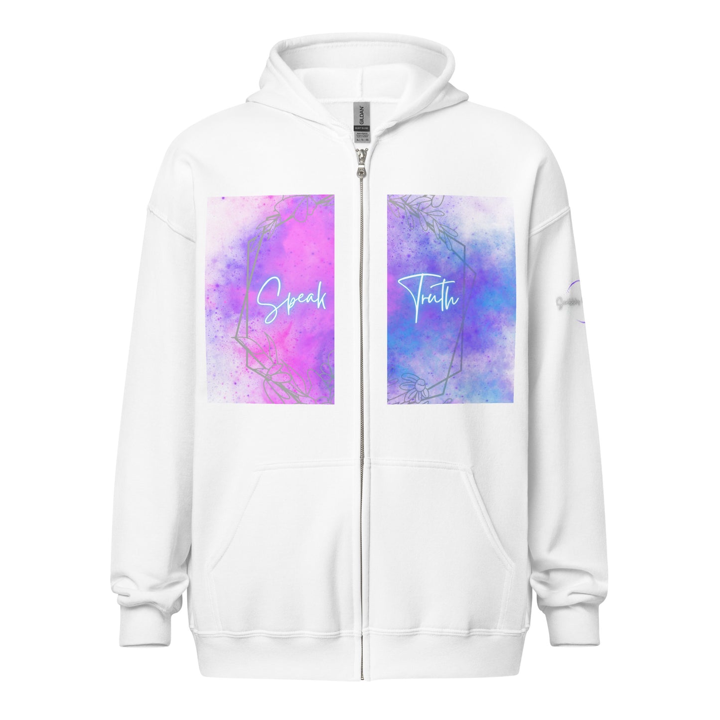 Bold Utterance Unisex Heavy Blend Zip Hoodie - Speak Truth, Be Brave