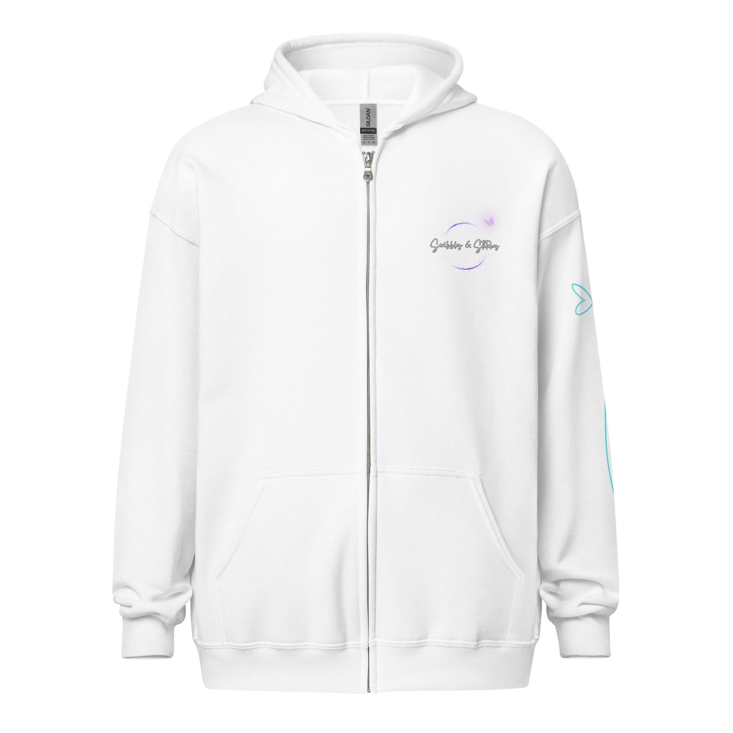 Spread Love Unisex Heavy Blend Zip Hoodie - Wear Your Heart on Your Sleeve