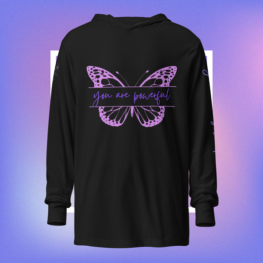 Powerful Presence Hooded Long Sleeve Unisex Tee - You Are Powerful
