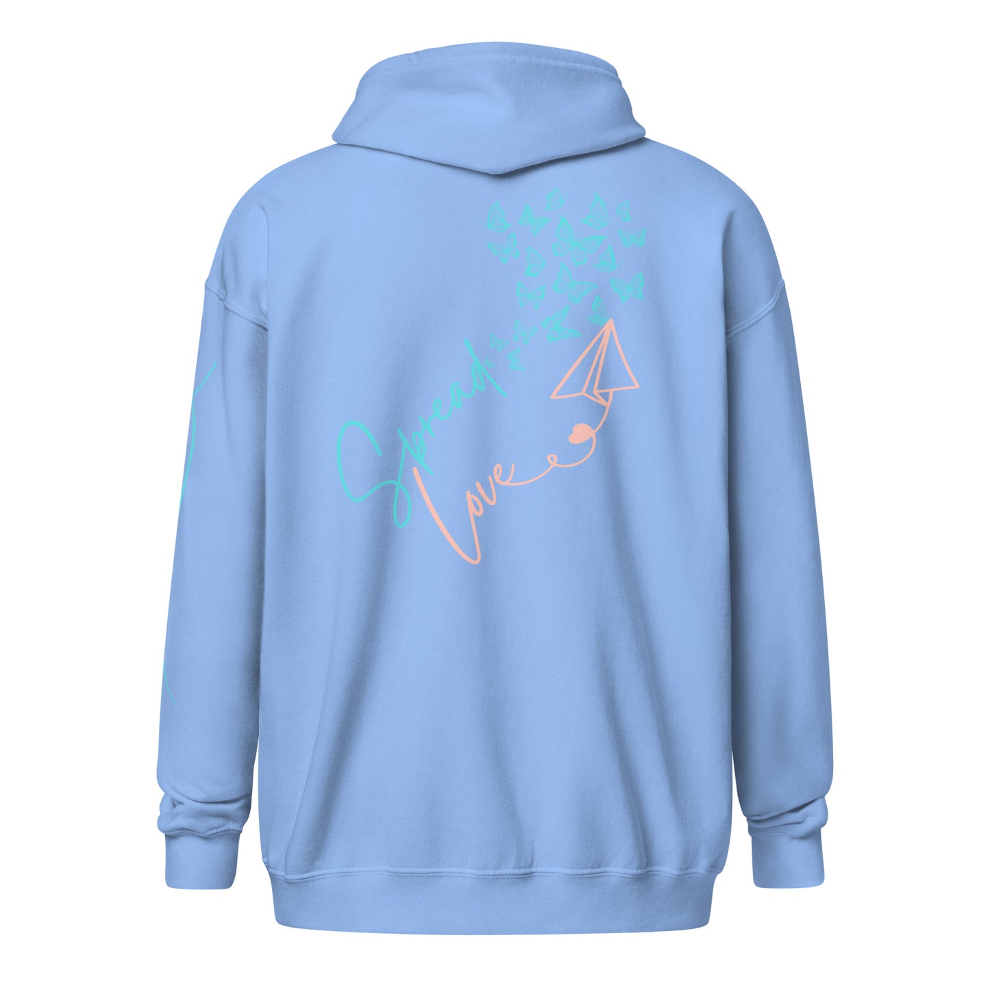 Spread Love Unisex Heavy Blend Zip Hoodie - Wear Your Heart on Your Sleeve