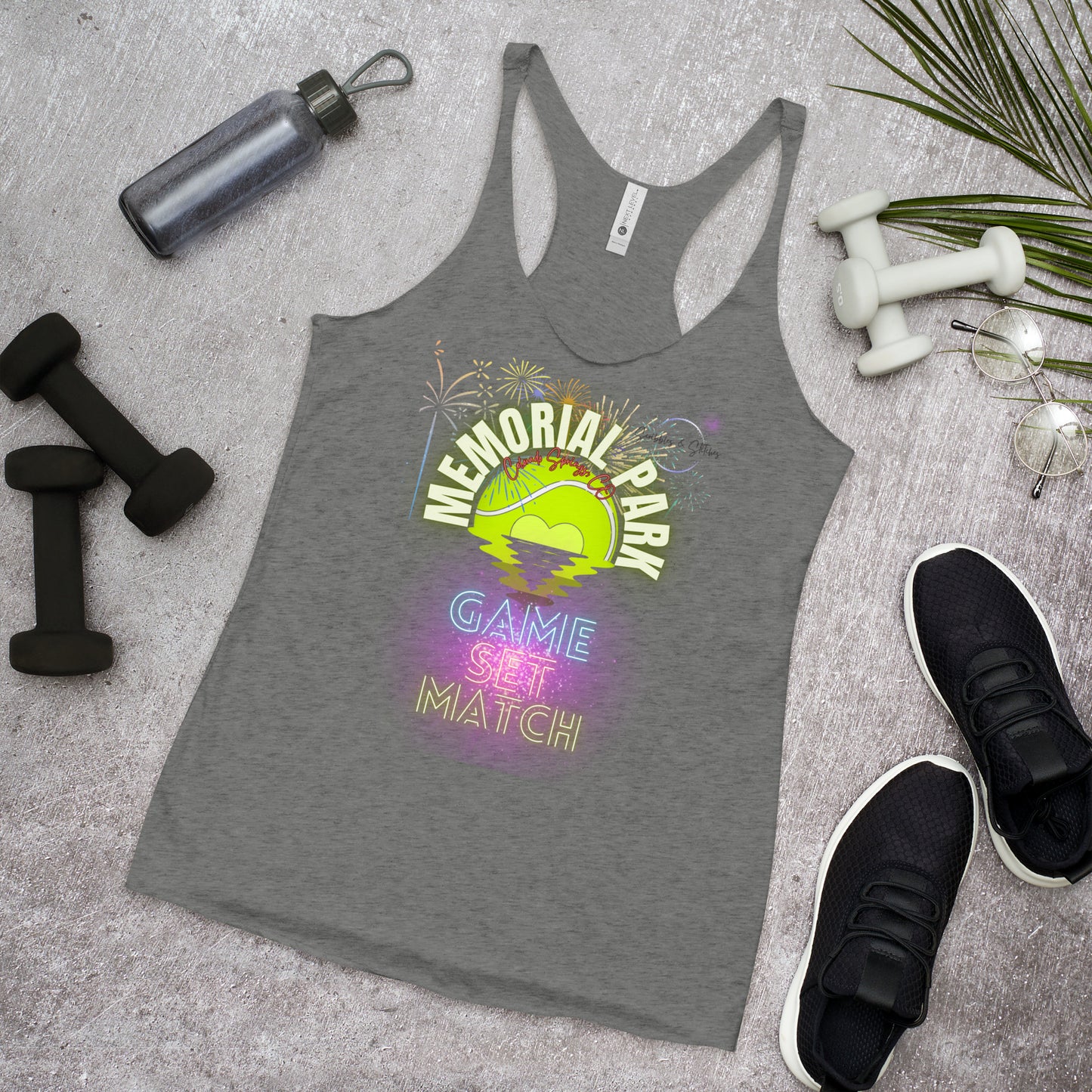 Fireworks Memorial Park Women's Racerback Tank